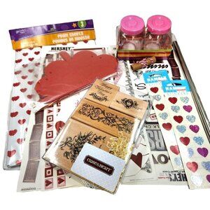 Valentines Day, Junk Journaling, Mixed Media, Craft Supplies, Scrapbooking, Stam